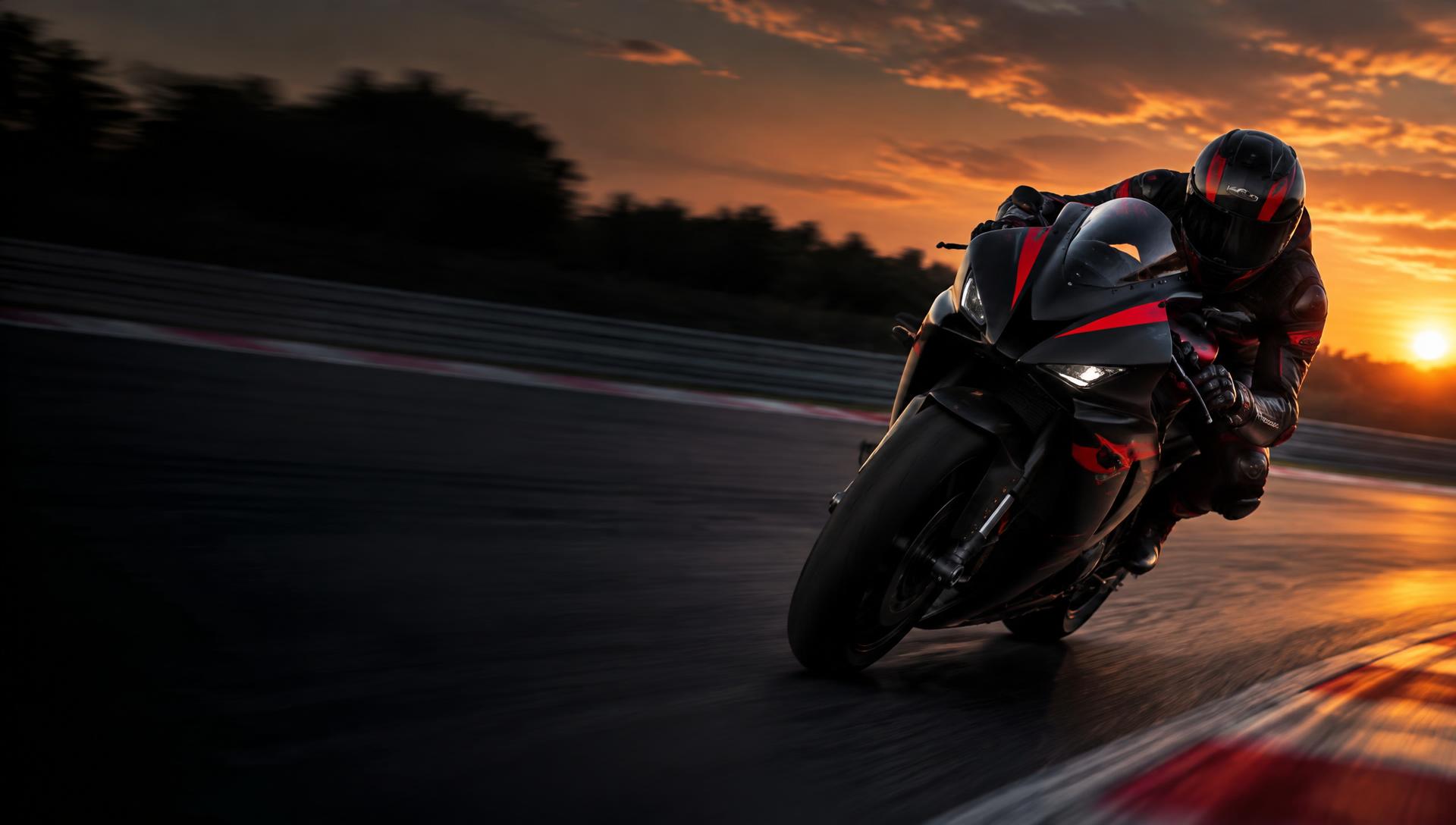 Aprilia Superbike in Schräglage auf der Rennstrecke Aprilia Superbike in Schräglage auf der Rennstrecke
